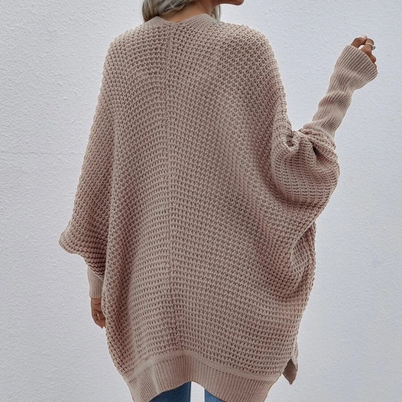 Cozy Batwing Sleeve Knit Open Front Cardigan - Picture 9 of 12